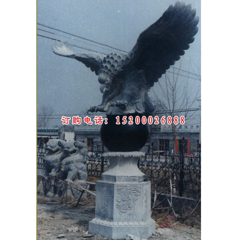石雕老鹰，大展宏图石雕