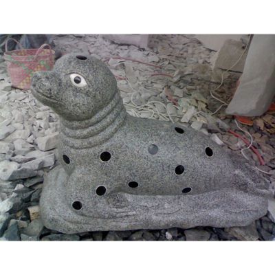 小海豹石雕，海洋动物石雕