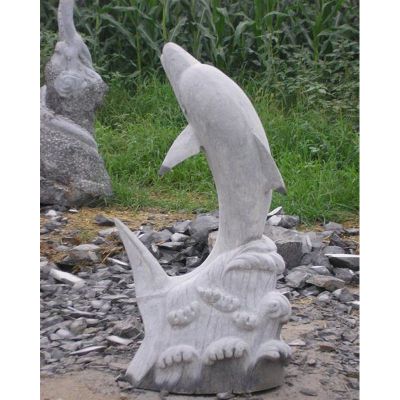 海豚石雕，动物石雕