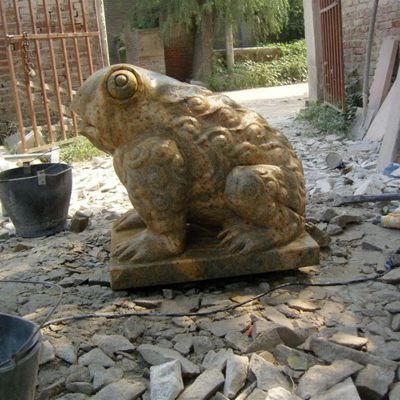 青蛙石雕，招财青蛙雕塑
