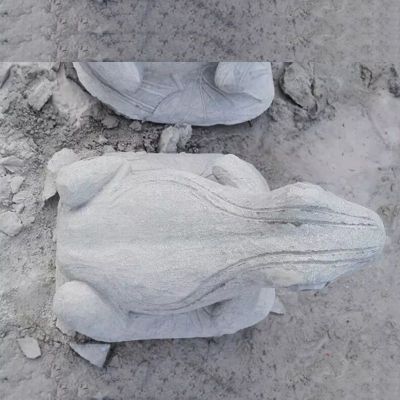 石雕青蛙，大理石青蛙雕塑 