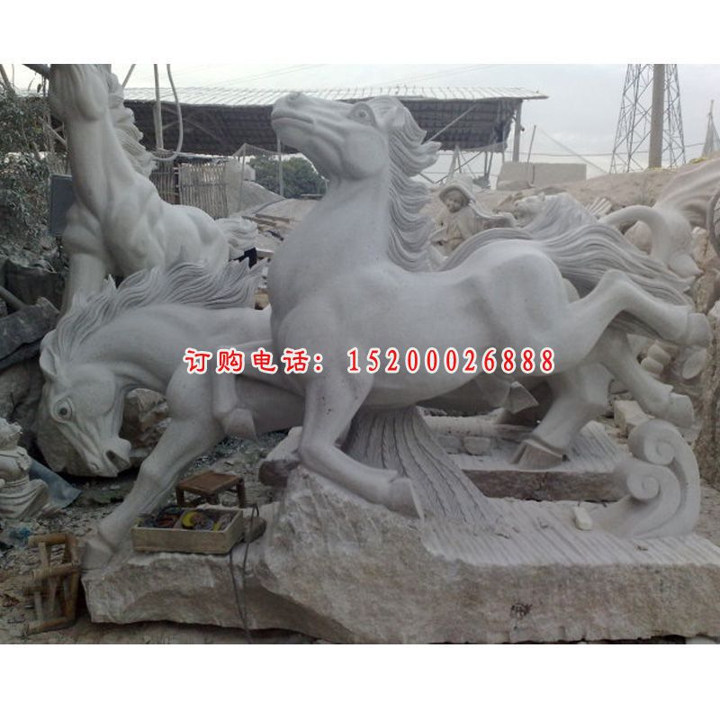 石雕马，奔马石雕，骏马石雕 (1)