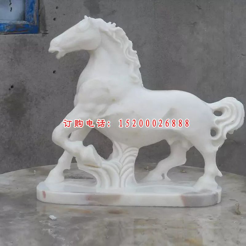 石雕马，汉白玉马雕塑