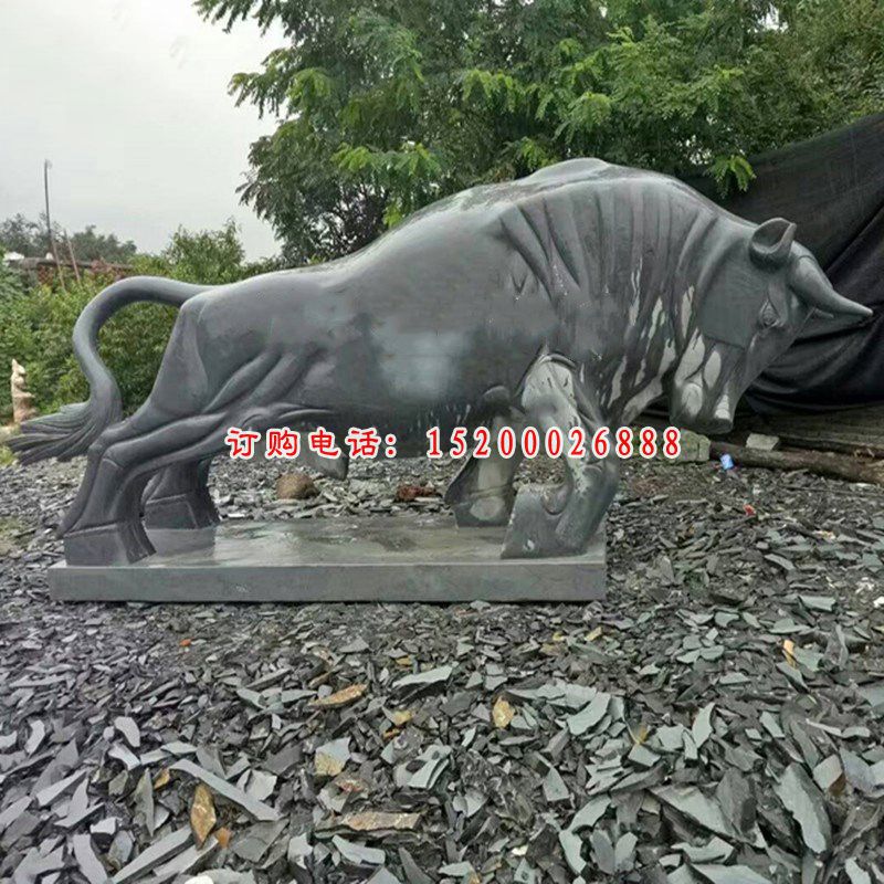 公园景观石雕，拓荒牛石雕 (1)