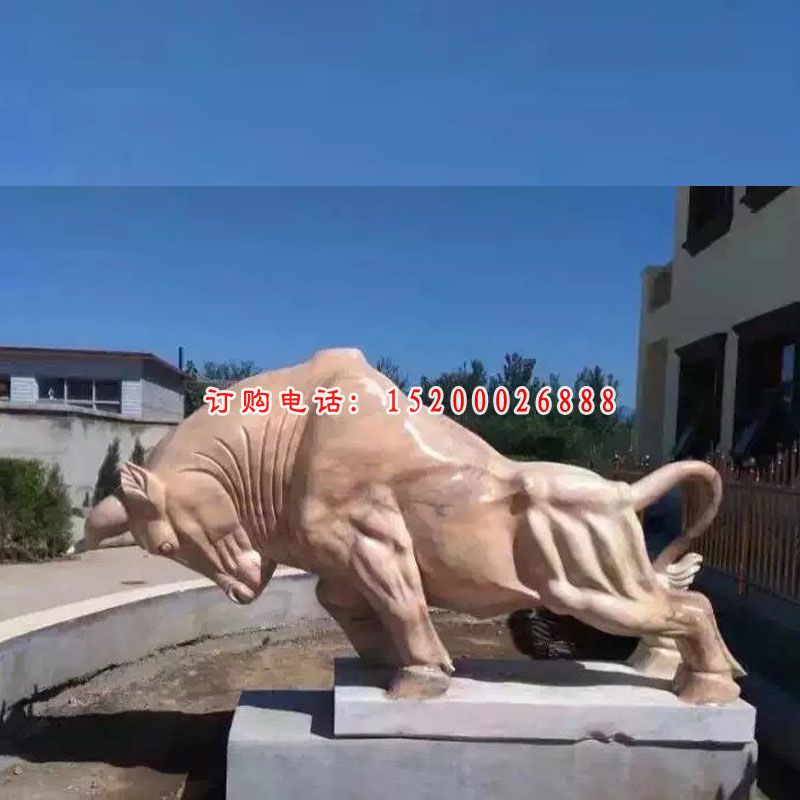 石雕开荒牛雕塑，拓荒牛石雕
