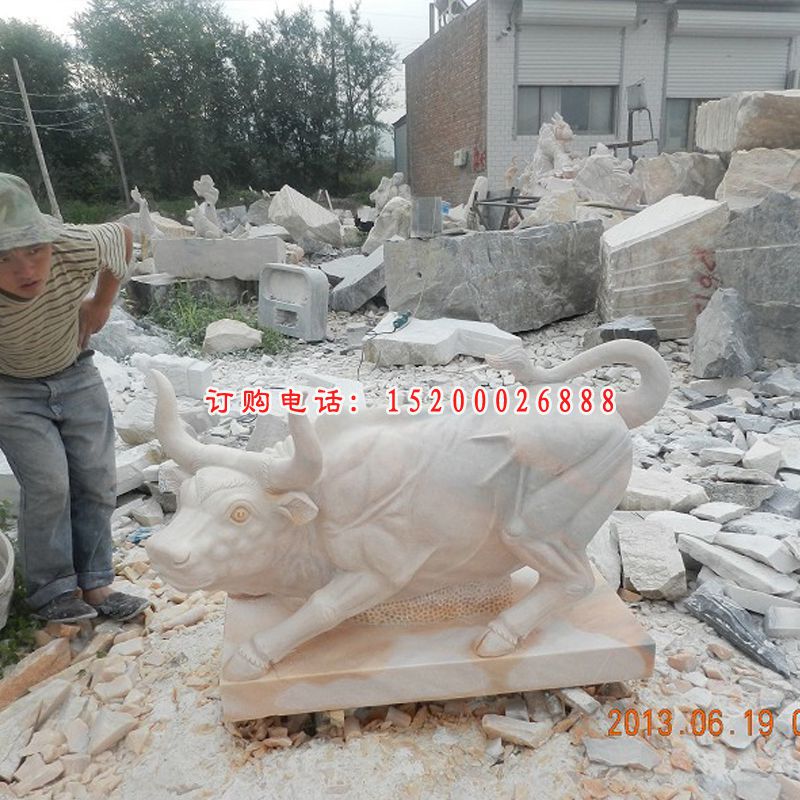 石雕牛，财势如牛石雕 (2)
