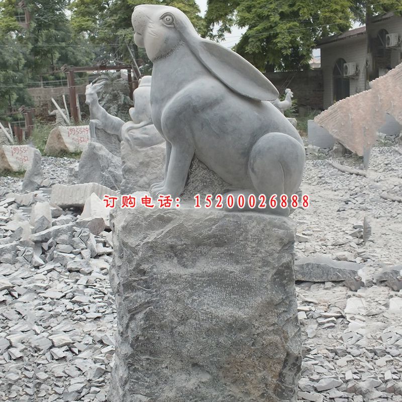 十二生肖石雕，青石十二生肖雕塑 (3)
