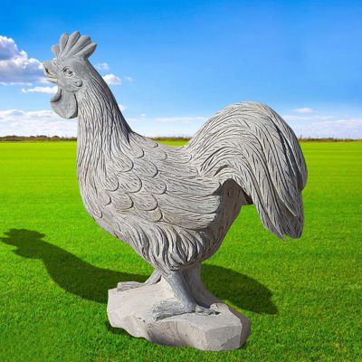 大理石公鸡动物石雕
