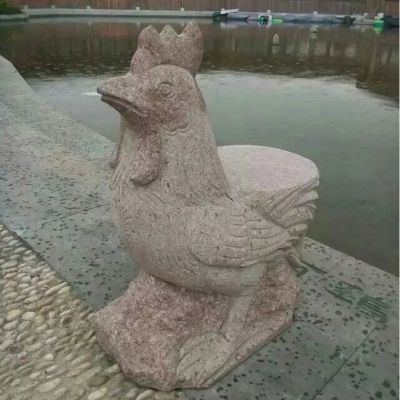 公鸡石雕 十二生肖动物雕塑