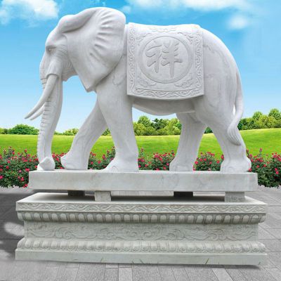 公园动物石雕，石雕大象