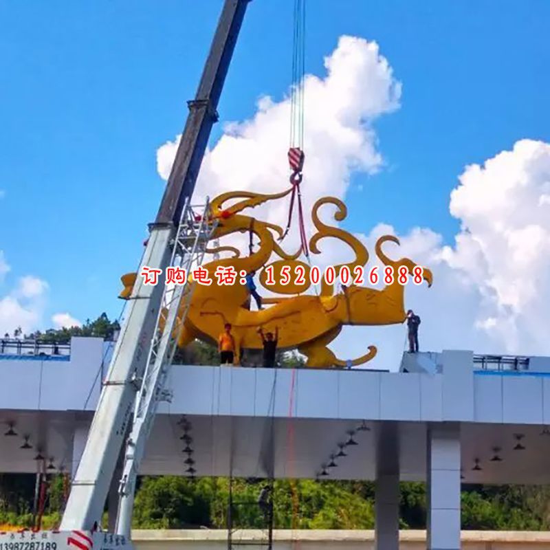 不锈钢龙雕塑，飞龙不锈钢雕塑 (1)