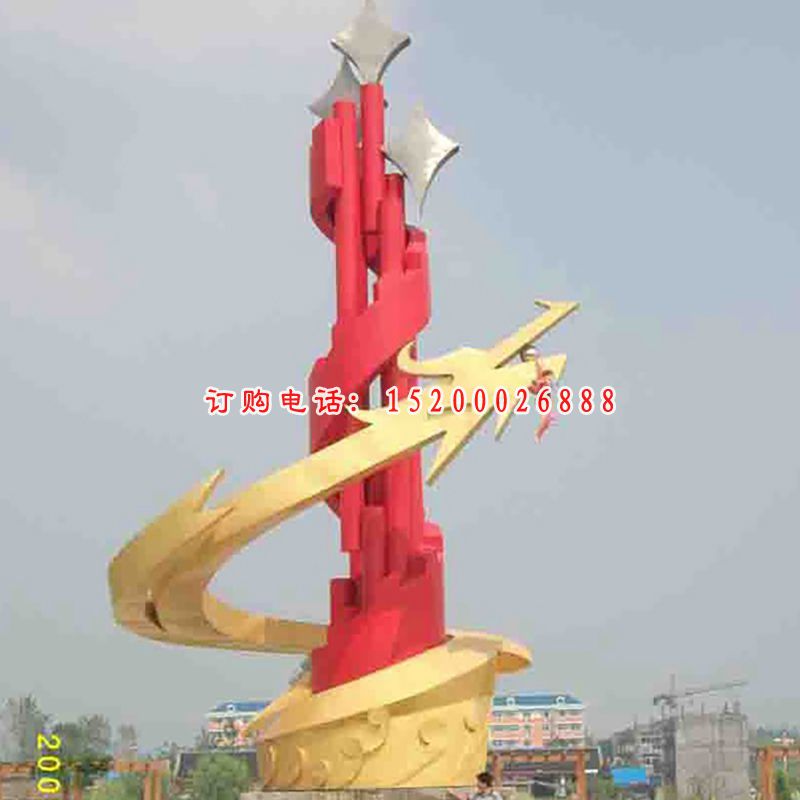 不锈钢盘龙抽象   广场景观雕塑