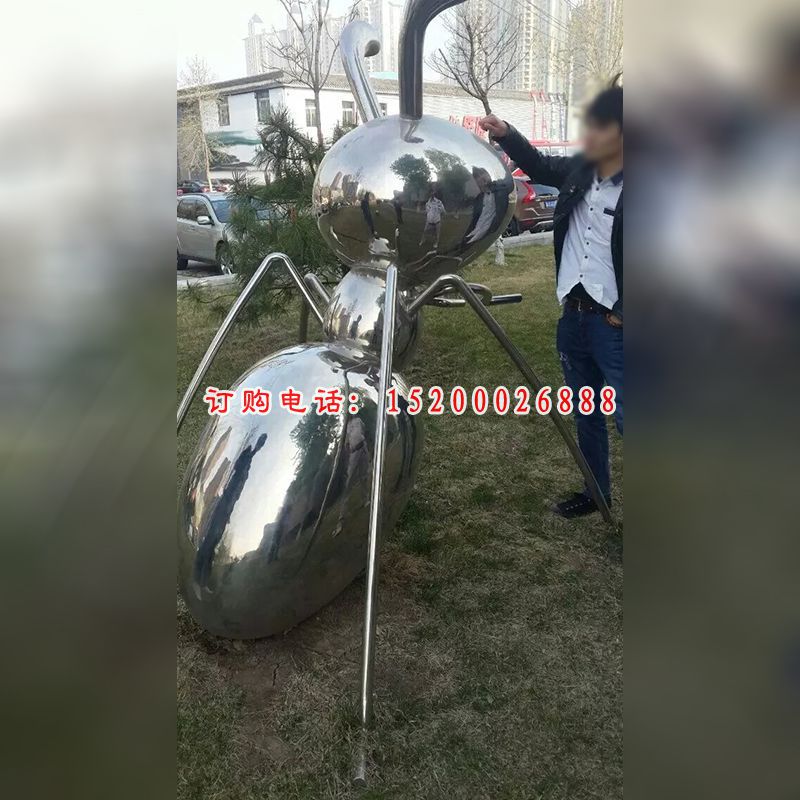 不锈钢蚂蚁雕塑，仿真蚂蚁雕塑