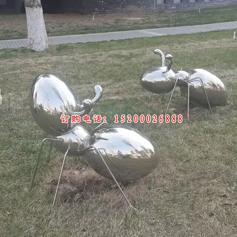 不锈钢蚂蚁雕塑，公园不锈钢雕塑 (3)