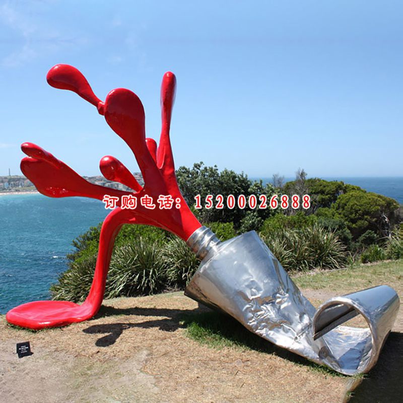 不锈钢美人鱼   海边景观雕塑 (1)