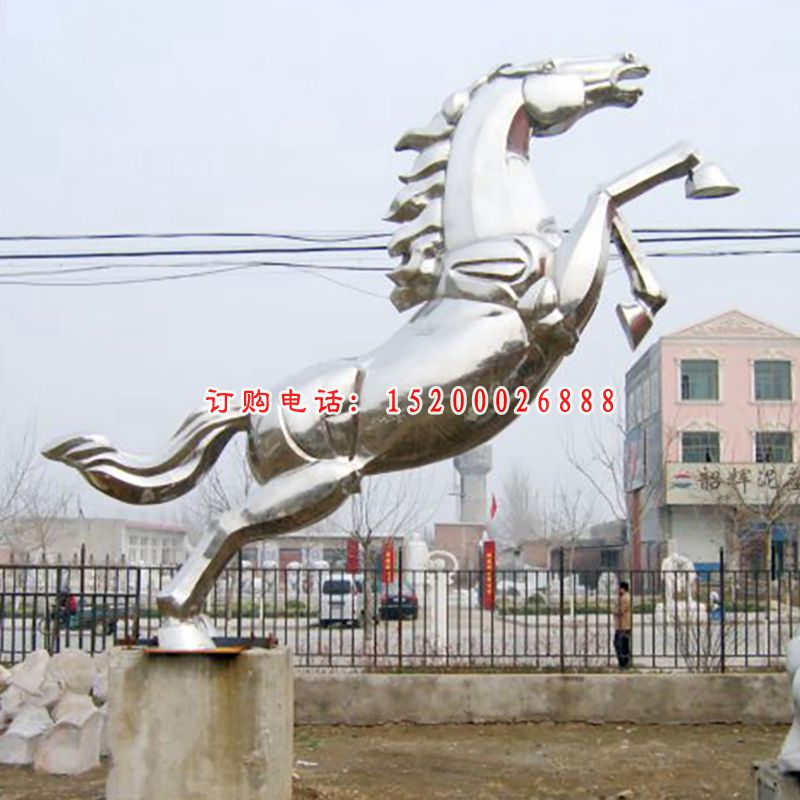 不锈钢镜面飞马  公园景观雕塑