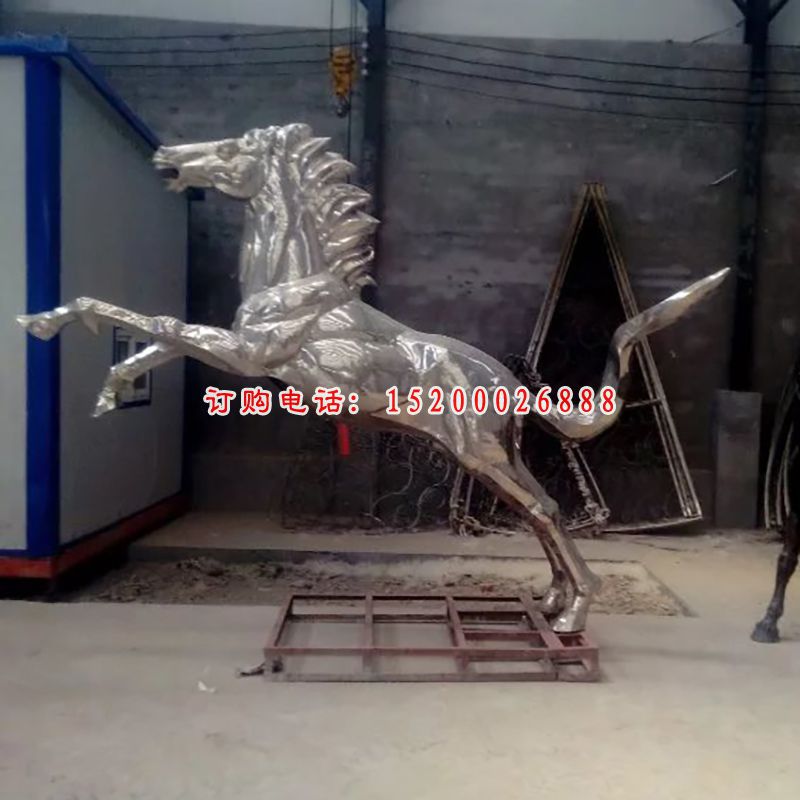 不锈钢奔马广场不锈钢动物雕塑