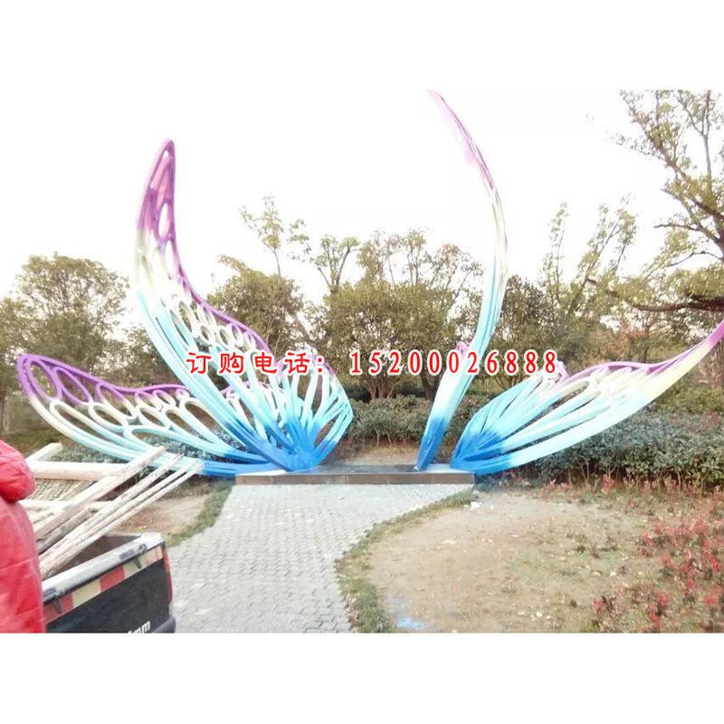 不锈钢彩蝶雕塑，公园不锈钢雕塑