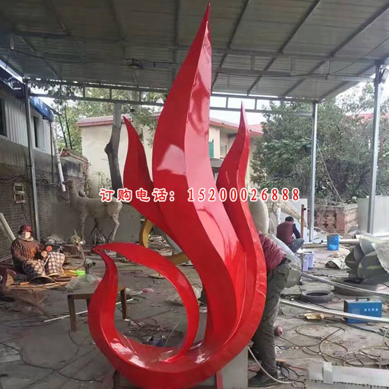 广场景观摆件，不锈钢抽象凤凰雕塑 (2)