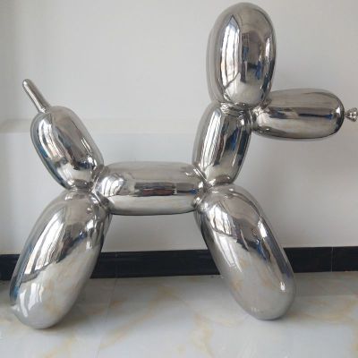 不锈钢抽象狗雕塑