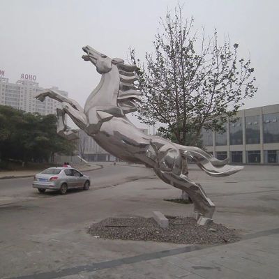 马雕塑，不锈钢奔马雕塑