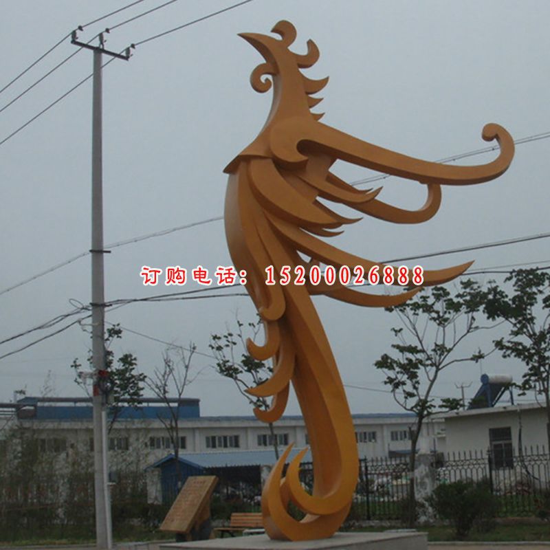 不锈钢凤凰   广场景观雕塑