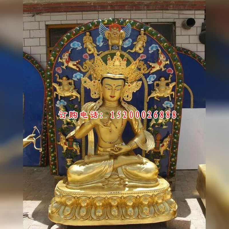 莲花生大师铜雕，西藏密宗佛像铜雕 (1)