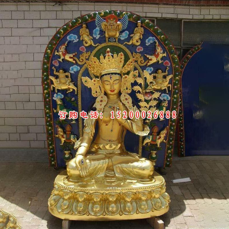 莲花生大师铜雕，西藏密宗佛像铜雕 (2)