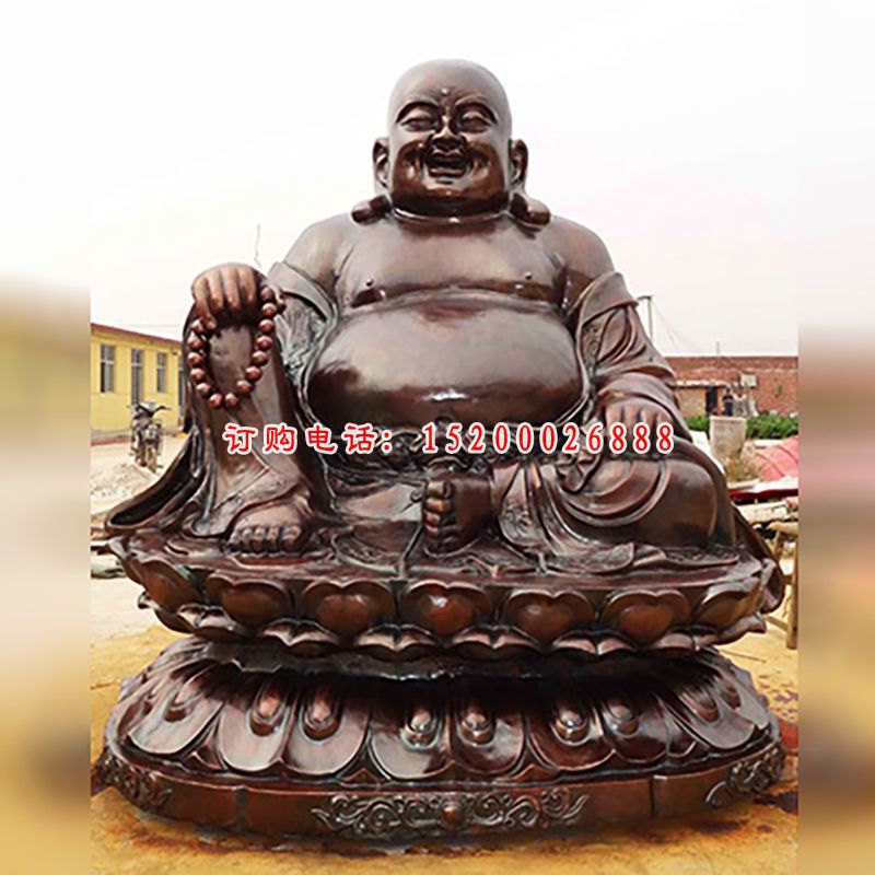 铜雕弥勒佛，锻造弥勒佛雕塑
