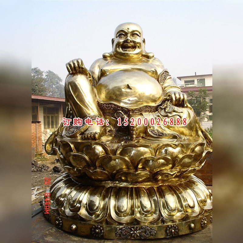 铜雕弥勒佛雕塑 (2)