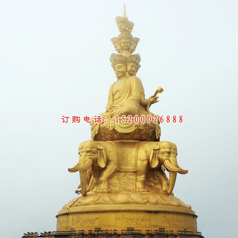 普贤菩萨铜雕，大型佛像雕塑 (3)
