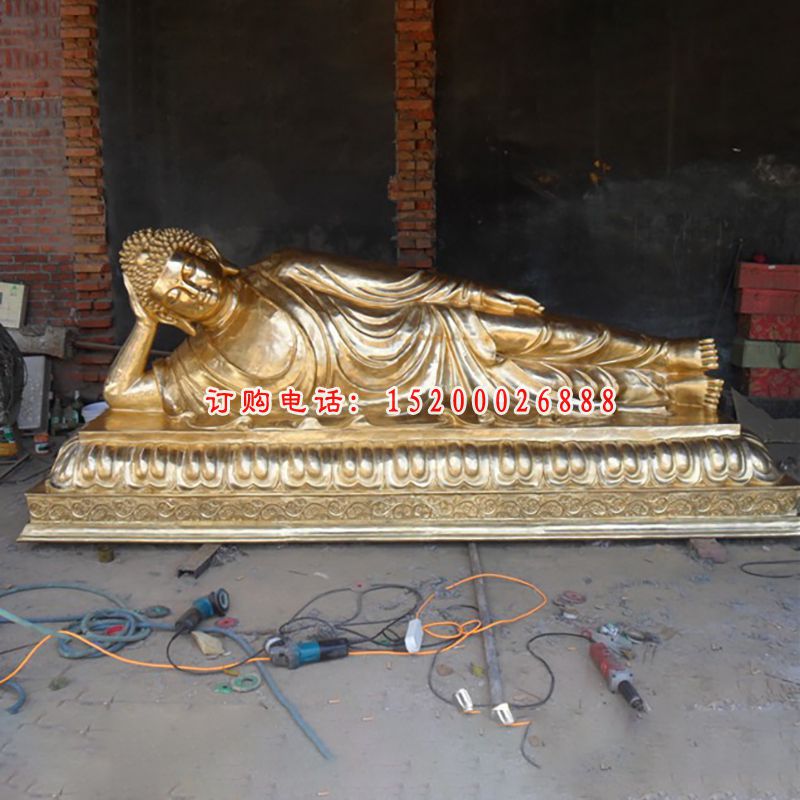 佛祖铜雕，躺着佛祖铜雕