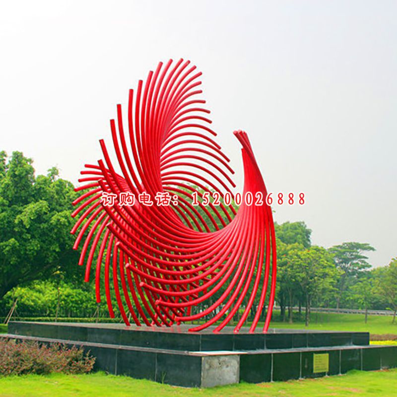 公园景观雕塑，不锈钢抽象雕塑 (2)
