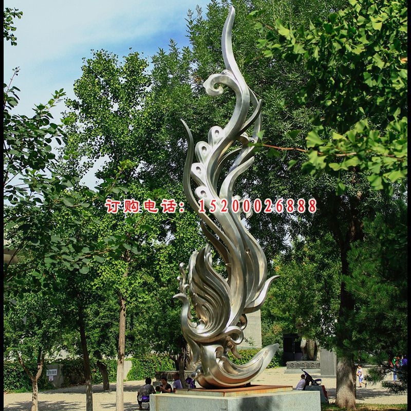 凤凰雕塑，公园不锈钢雕塑