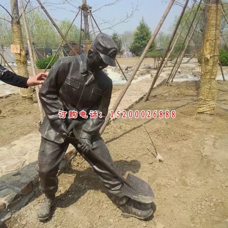 种地铜雕，公园人物铜雕 (4)