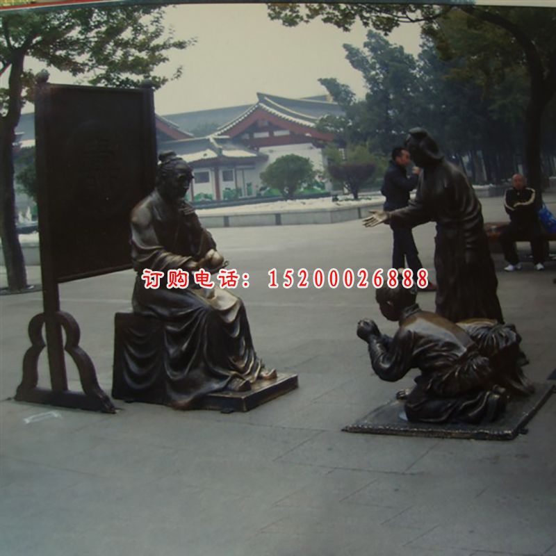 孔融让梨铜雕，古代人物铜雕