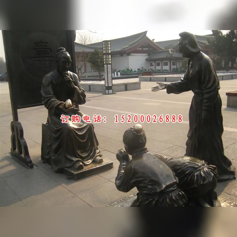 孔融让梨铜雕，广场小品铜雕