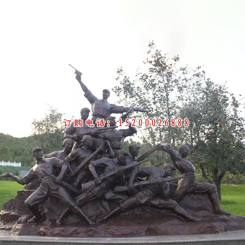 革命铜雕，广场革命铜雕