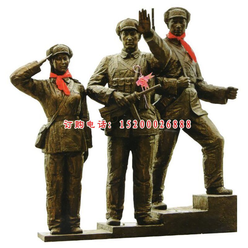 解放军战士铜雕，人物铜雕