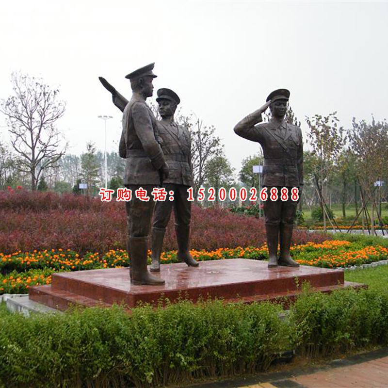 铜雕警察雕塑，铜雕警察