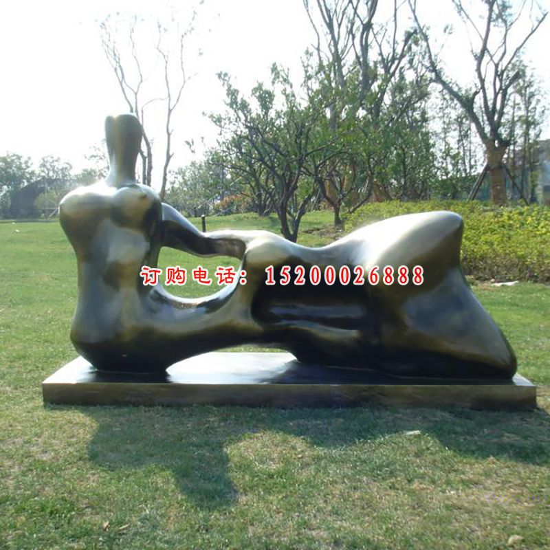 抽象人物铜雕，母爱铜雕，公园景观雕塑 (2)