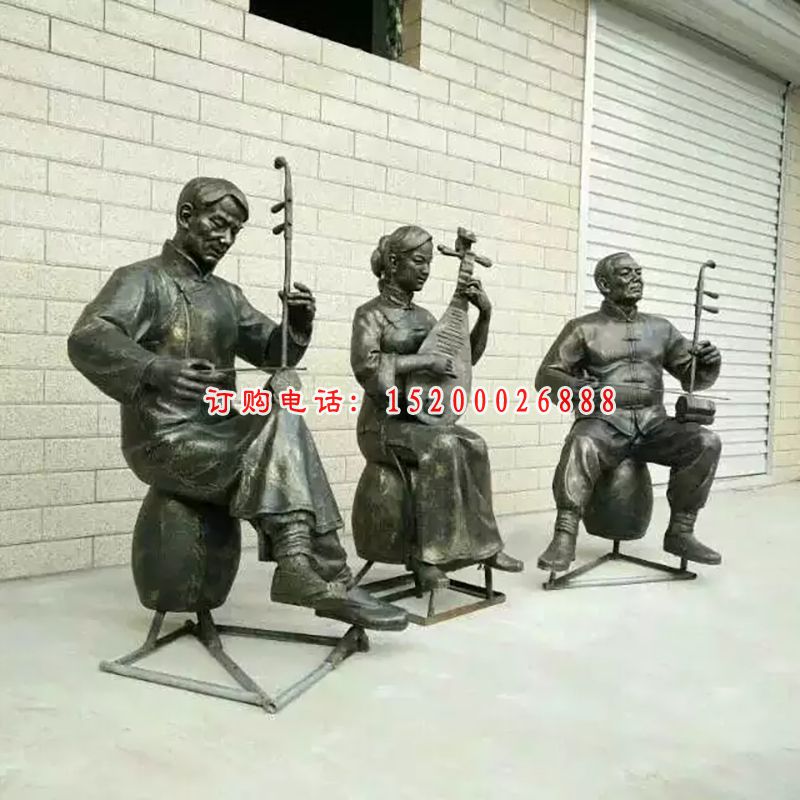 乐队演奏铜雕，公园人物铜雕 (5)