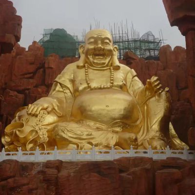 景区大型弥勒佛铜雕