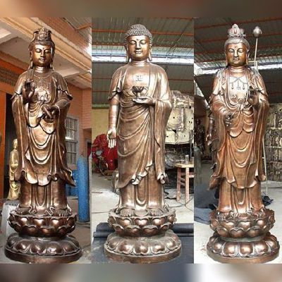 铜雕历史西方三圣雕像