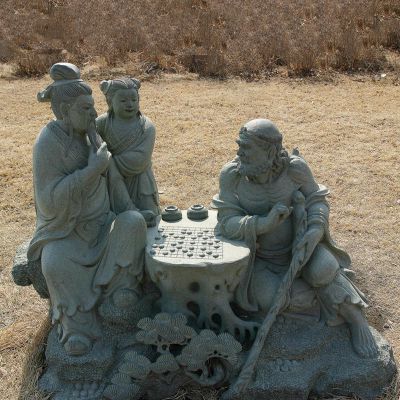 八仙下棋铜雕，公园小品铜雕