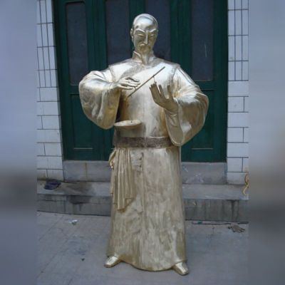 清朝制药人物铜雕人物铜雕