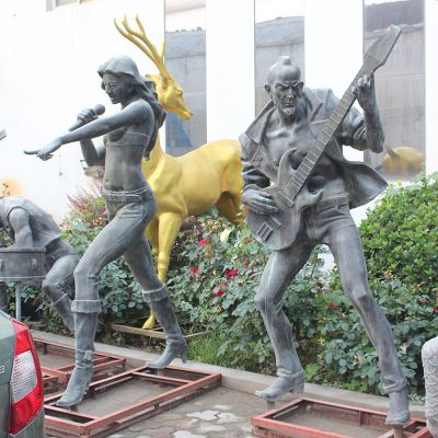 摇滚乐队铜雕，人物铜雕 