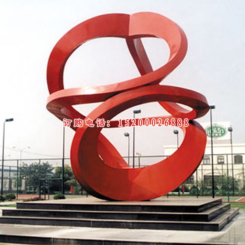 不锈钢抽象雕塑   企业景观雕塑