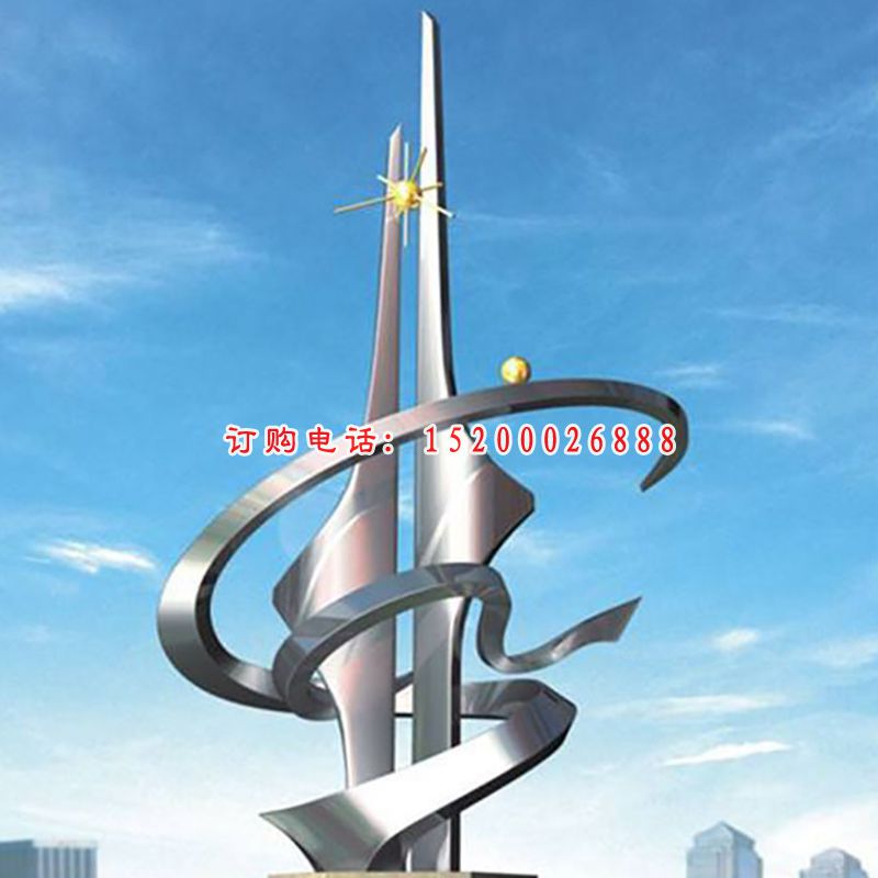 不锈钢螺旋飘带  广场景观雕塑