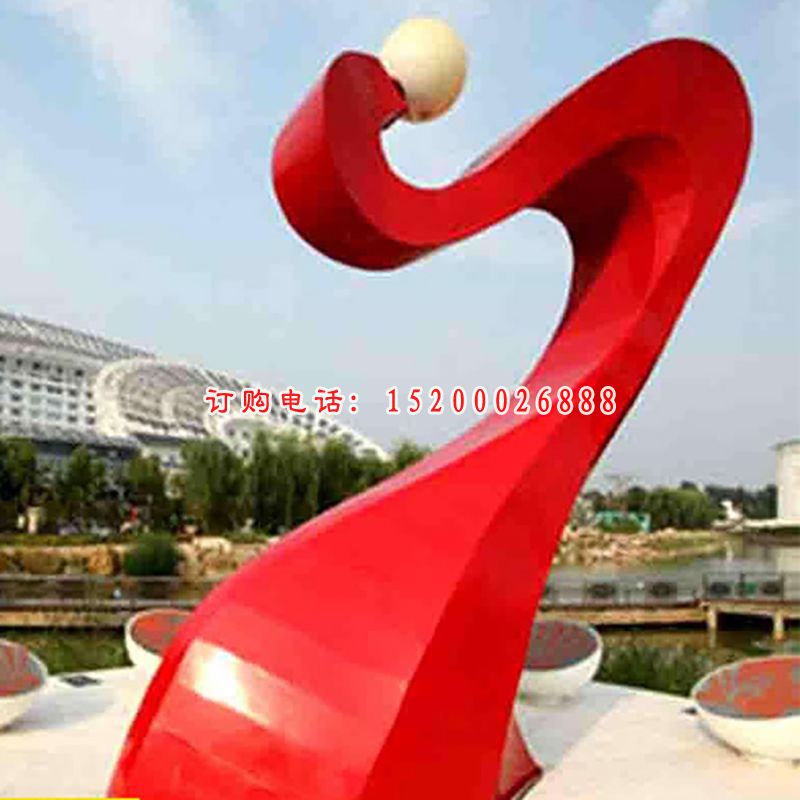 不锈钢跳舞飘带  广场景观雕塑 (1)